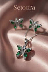Diamond Cut Butterfly Green – Set