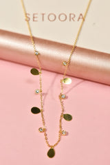 Golden Leaf Lariat - Necklace