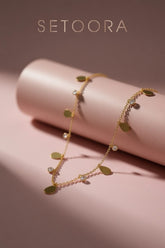Golden Leaf Lariat - Necklace