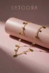 Golden Leaf Lariat - Necklace