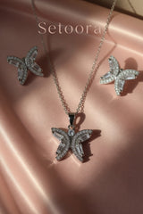 Diamond Cut Butterfly Silver – Set