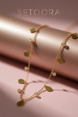 Golden Leaf Lariat - Necklace