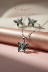 Diamond Cut Butterfly Green – Set