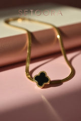 Black leaf Charm -Necklace