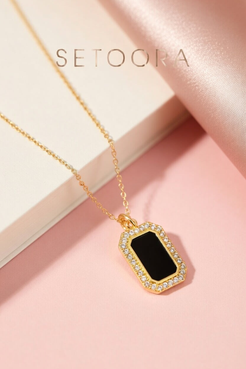 Smokey stone gold - Necklace