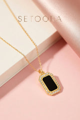 Smokey stone gold - Necklace