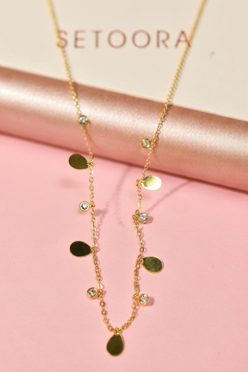 Golden Leaf Lariat - Necklace