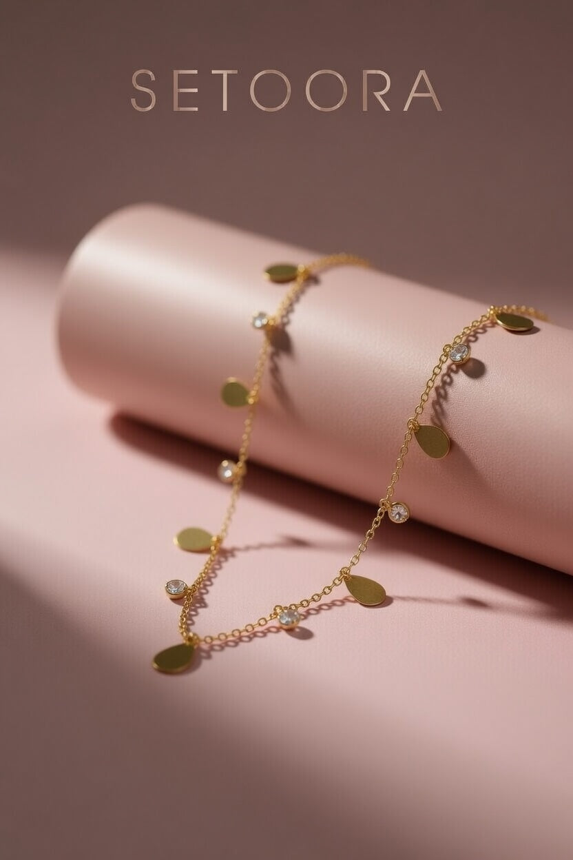 Golden Leaf Lariat - Necklace