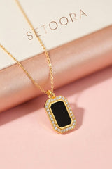 Smokey stone gold - Necklace
