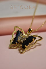 Butterfly noir - Necklace