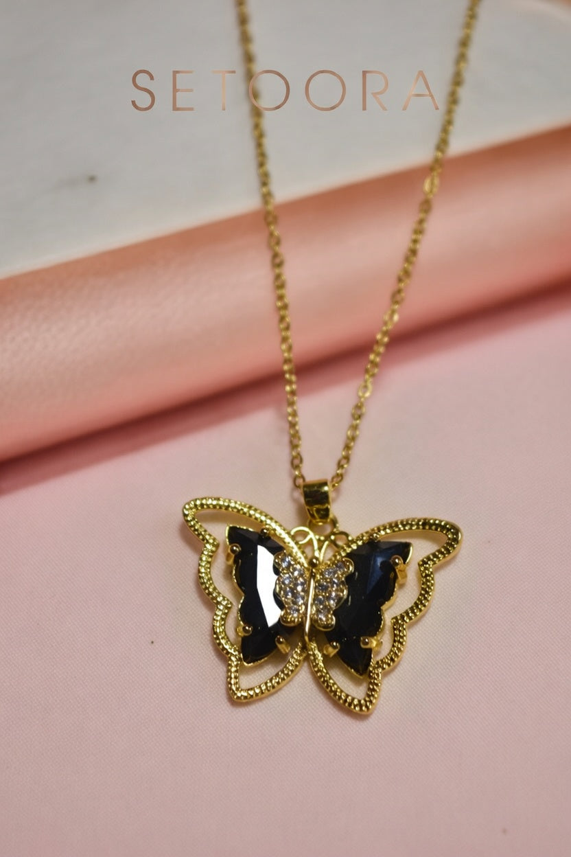 Butterfly noir - Necklace